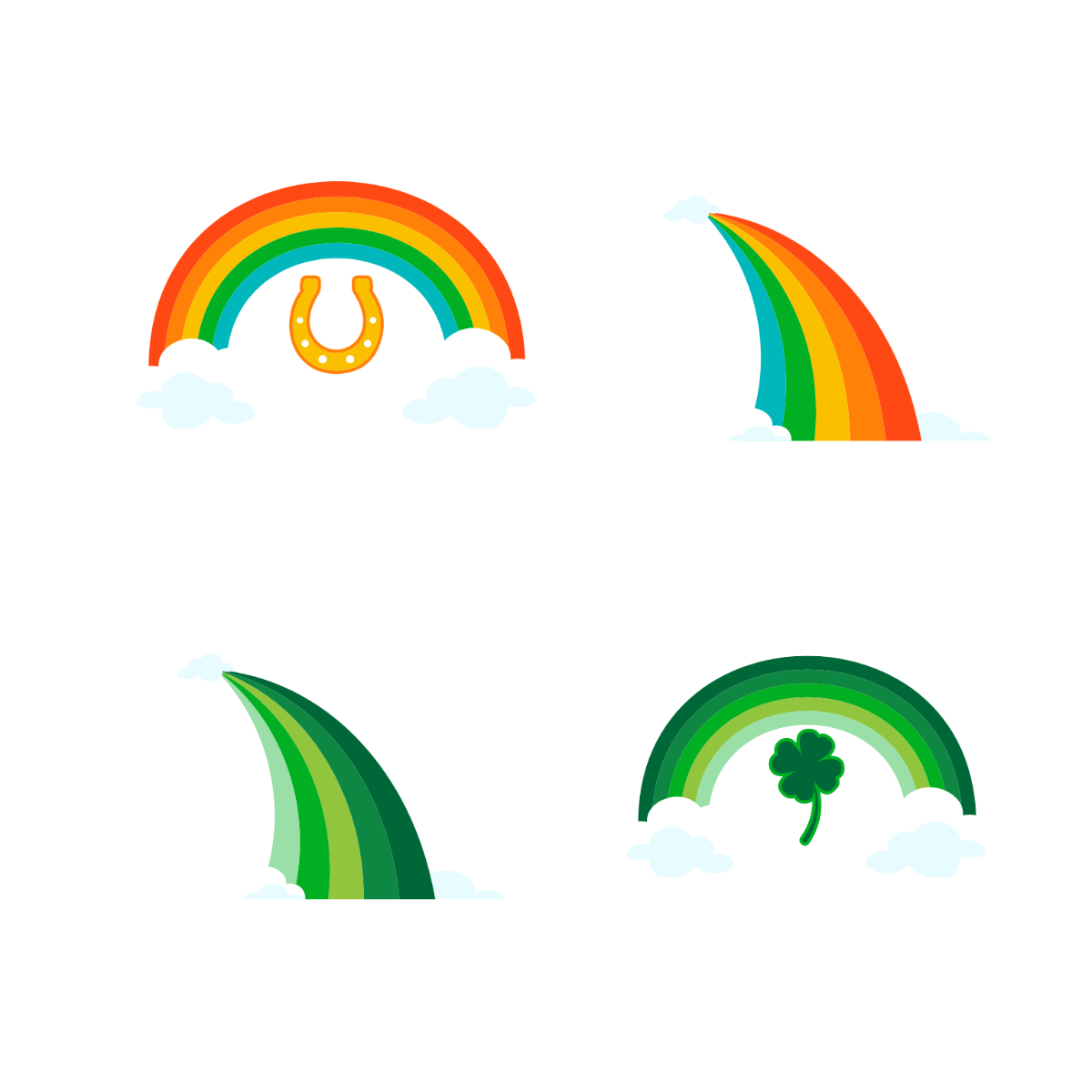 Rainbow St. Patrick's Day Vector Template