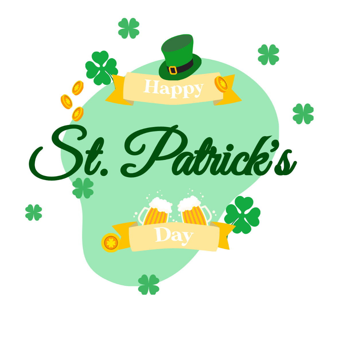 Free Happy St. Patrick's Day Vector Template