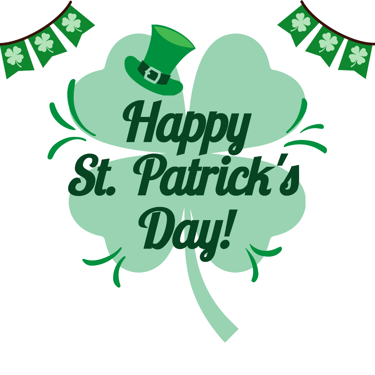 Free Green St. Patrick's Day Vector Template