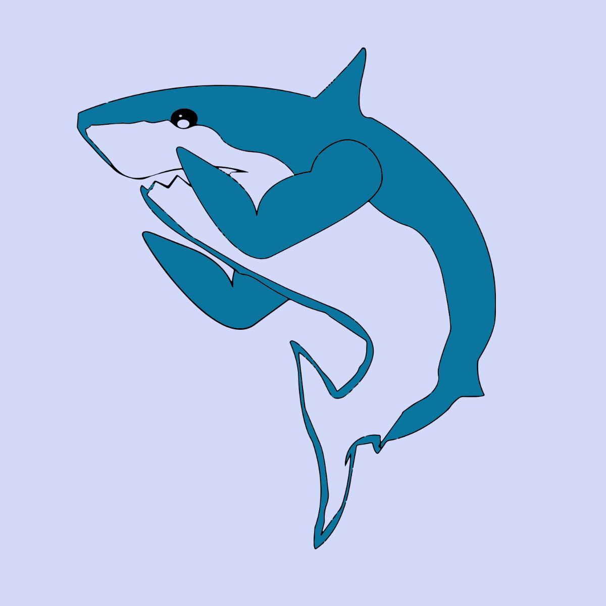 Free Muscle Shark Vector Template