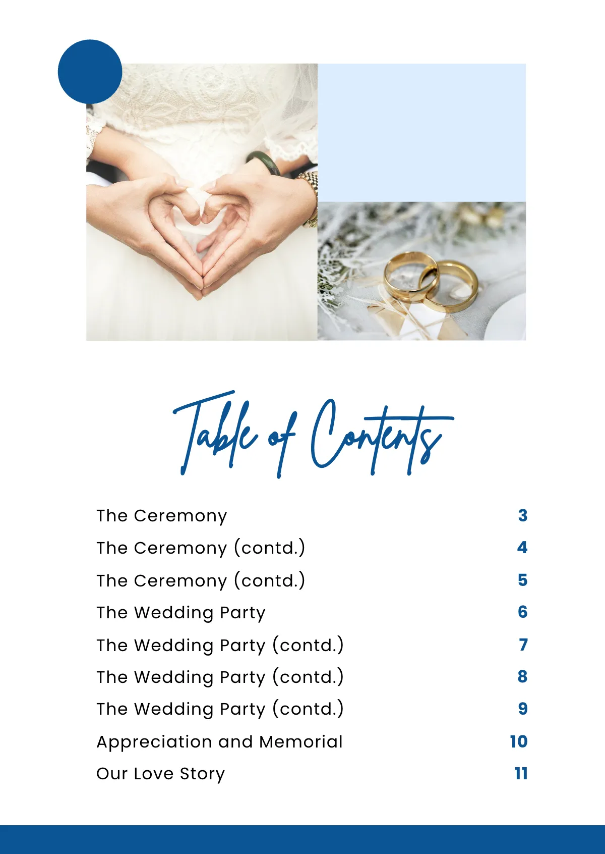 Free Wedding Program Booklet Template to Edit Online