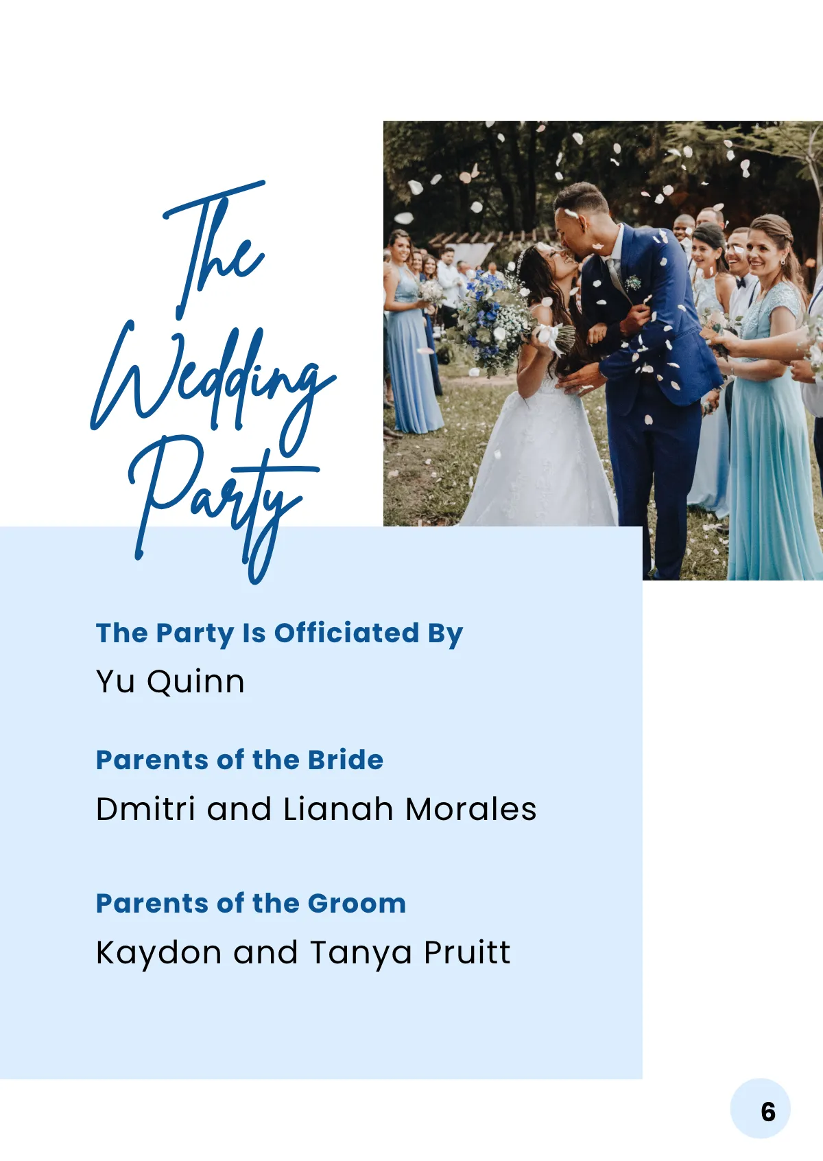 Free Wedding Program Booklet Template to Edit Online