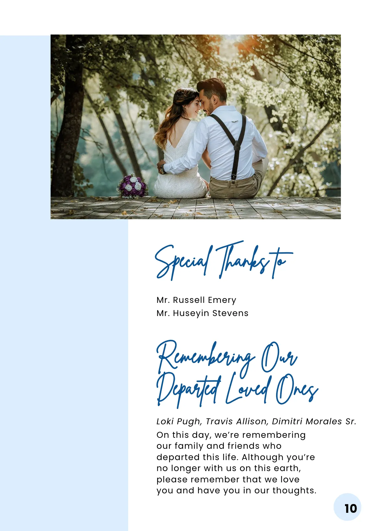 Free Wedding Program Booklet Template to Edit Online