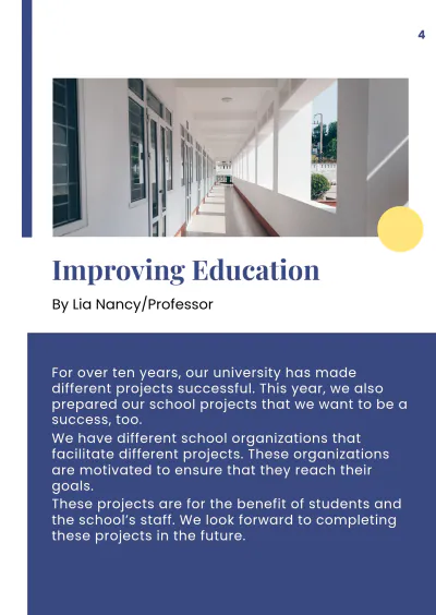 Free School Project Booklet Template to Edit Online