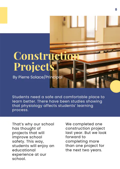 Free School Project Booklet Template to Edit Online
