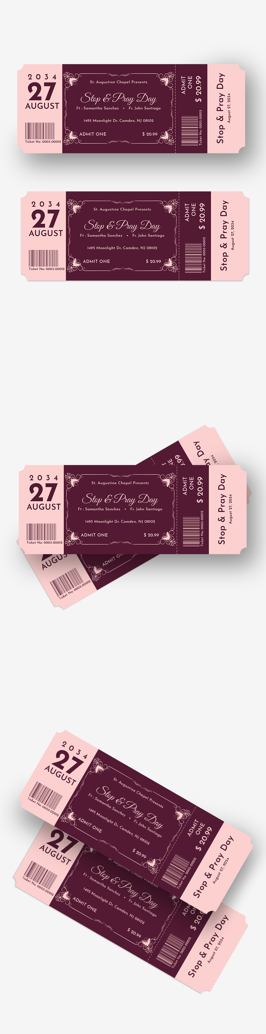 ticket templates 567 designs free downloads template net