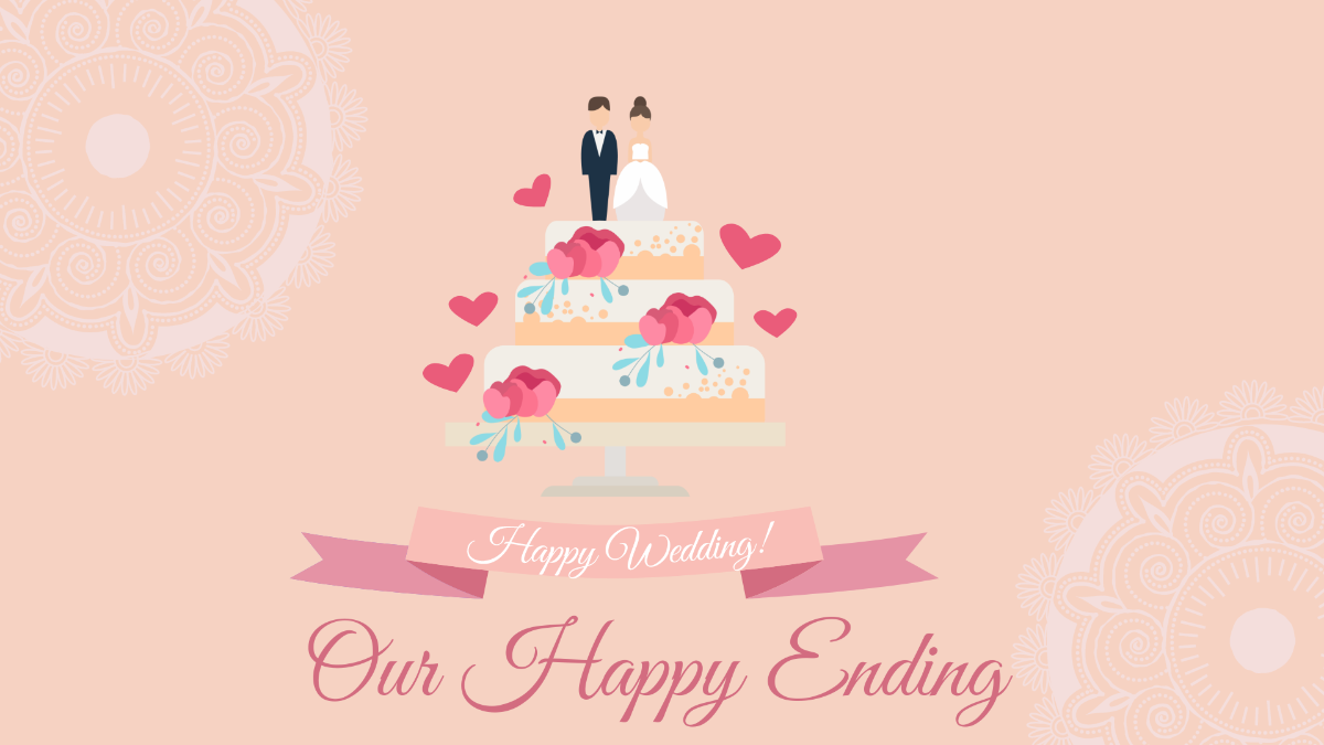 Free Wedding Cake Wallpaper Template