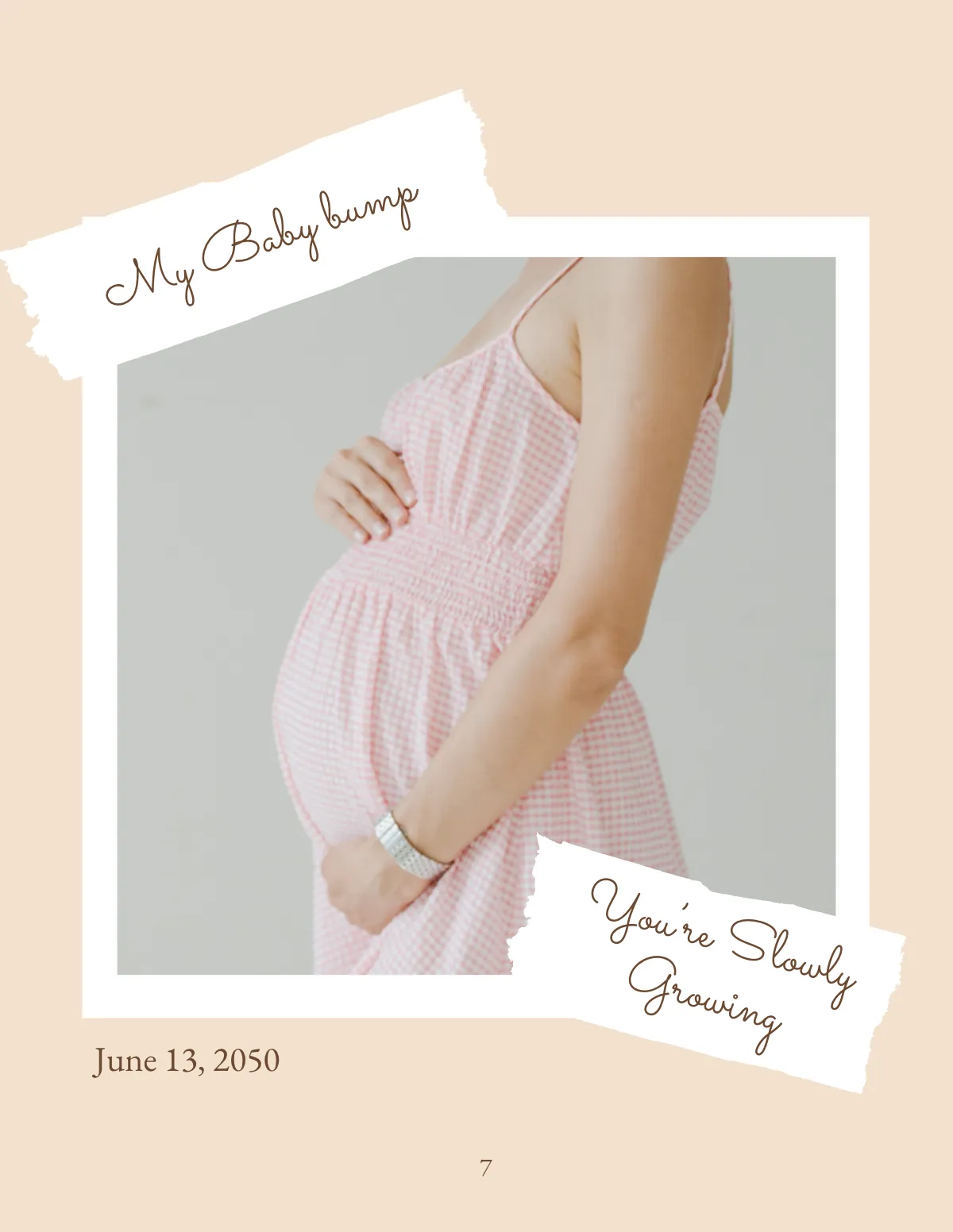 Free Pregnancy Photo Book Template to Edit Online