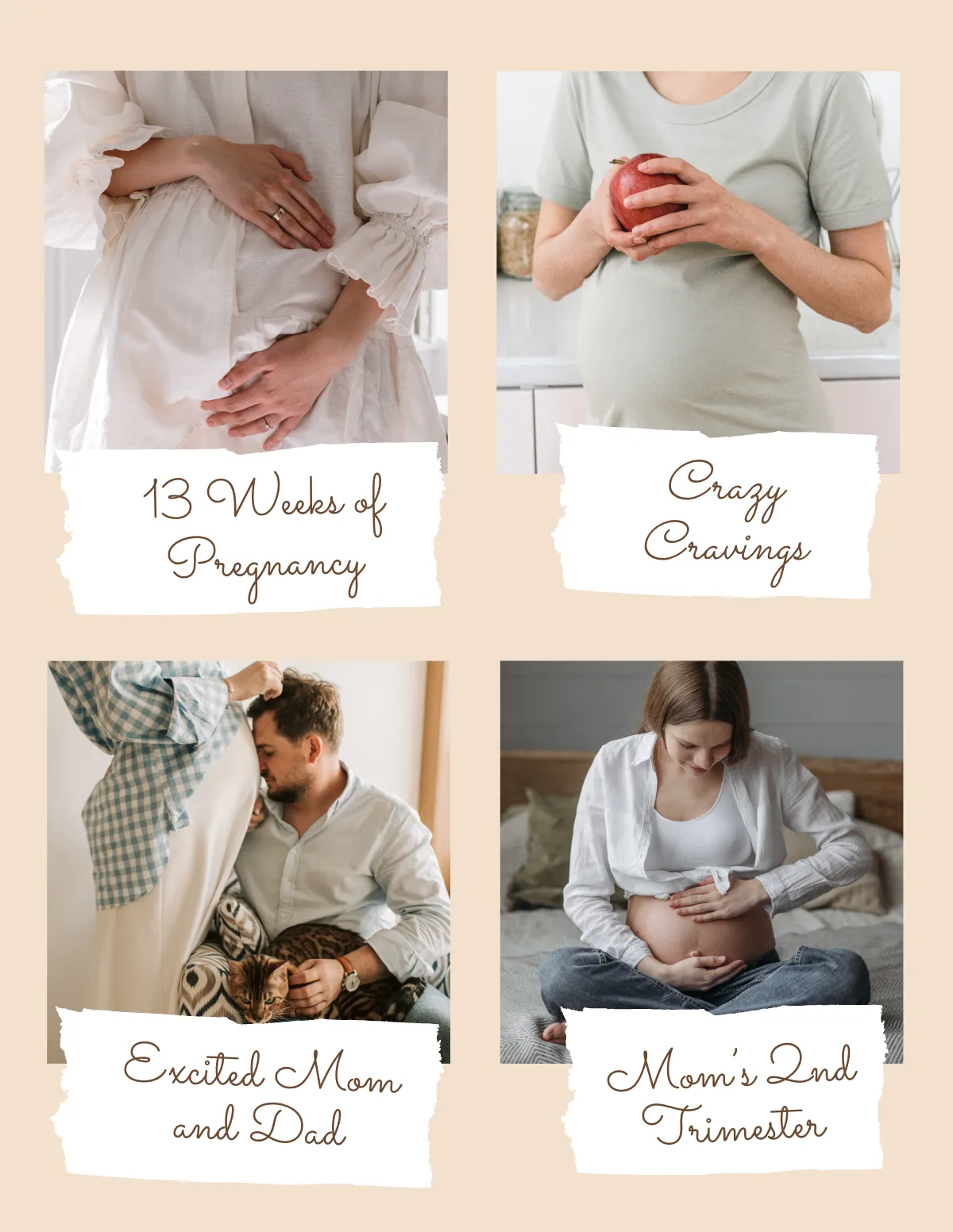 Free Pregnancy Photo Book Template to Edit Online