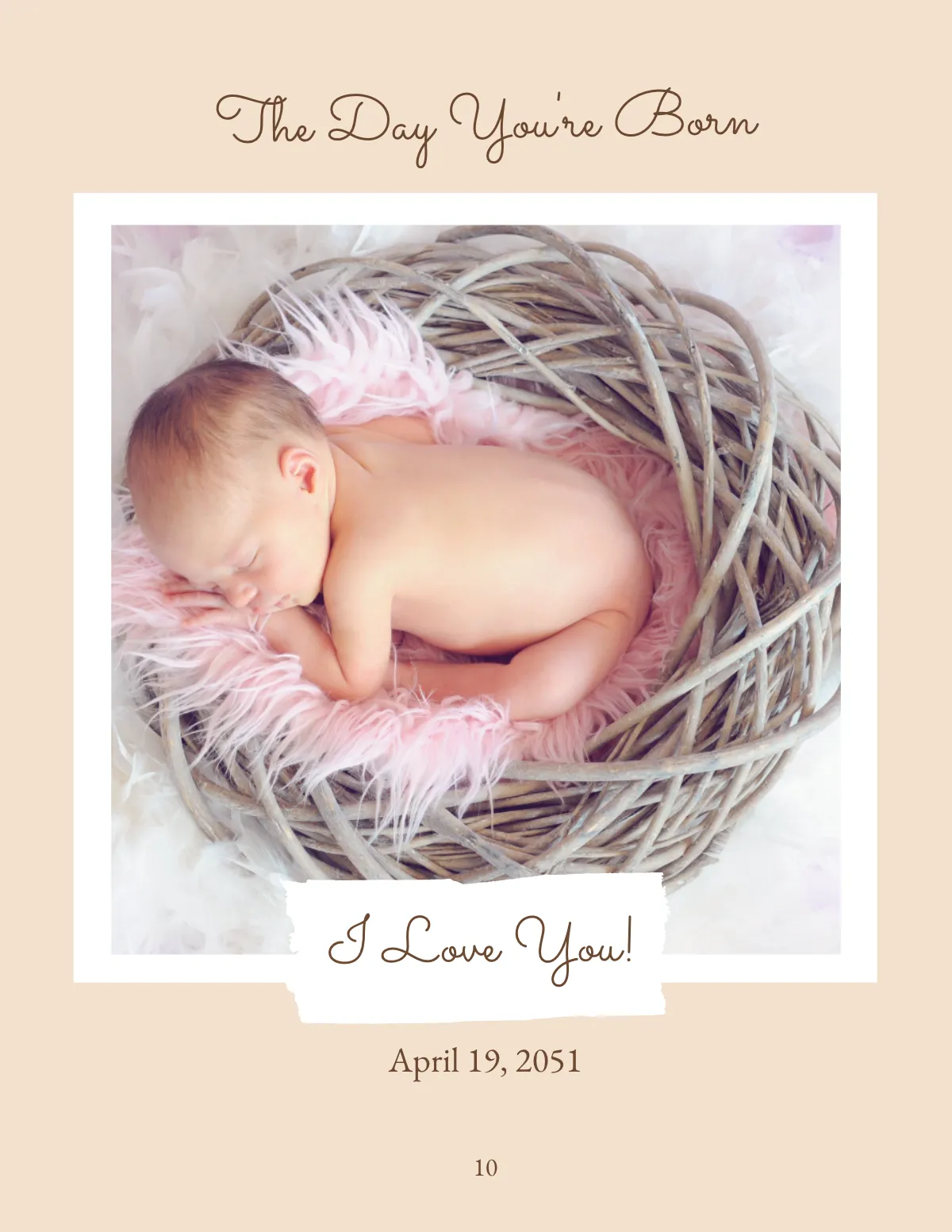 Free Pregnancy Photo Book Template to Edit Online