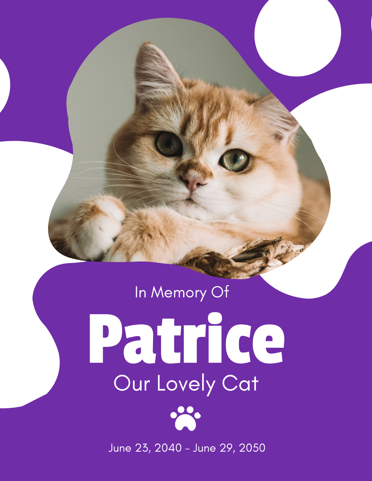 Pet Memorial Flyer Template