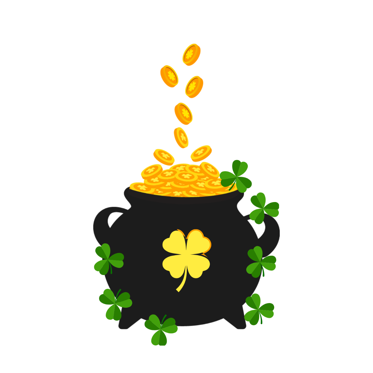 Gold St. Patrick's Day Vector Template