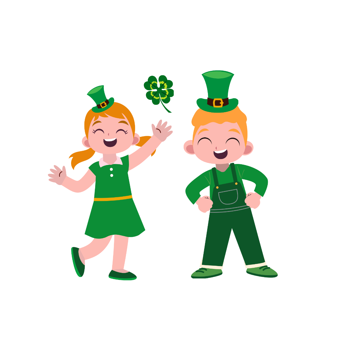 Free St. Patrick's Day Kids Vector Template