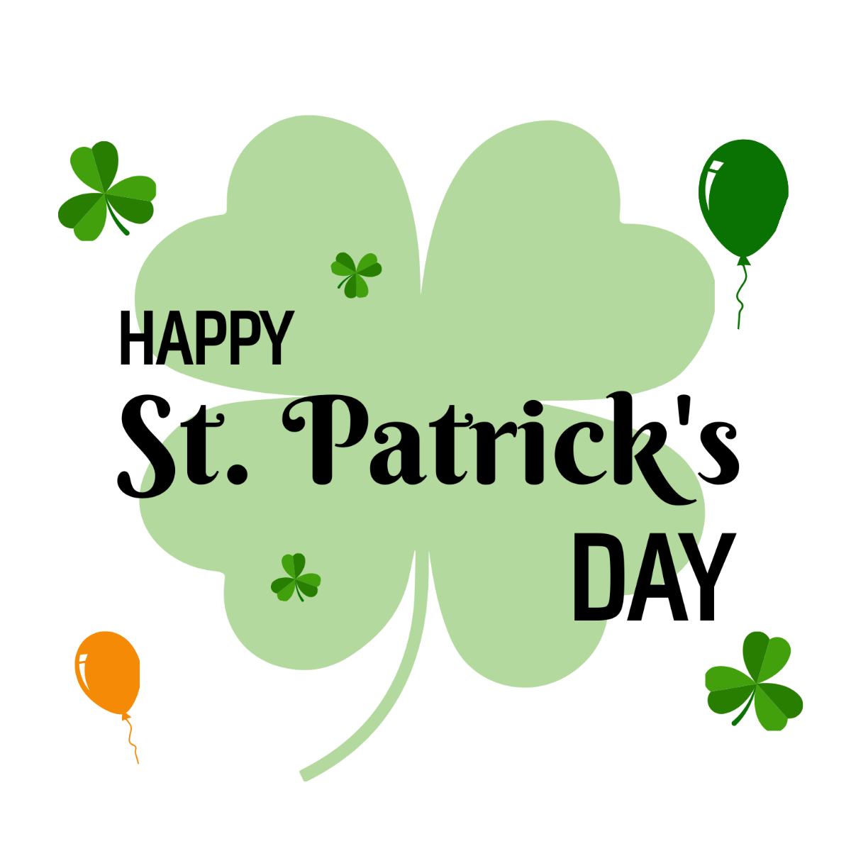 St. Patrick's Day Typography Vector Template