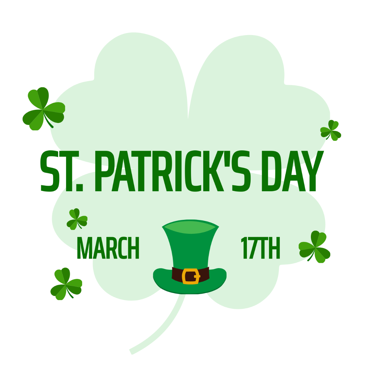 St. Patrick's Day Text Vector Template
