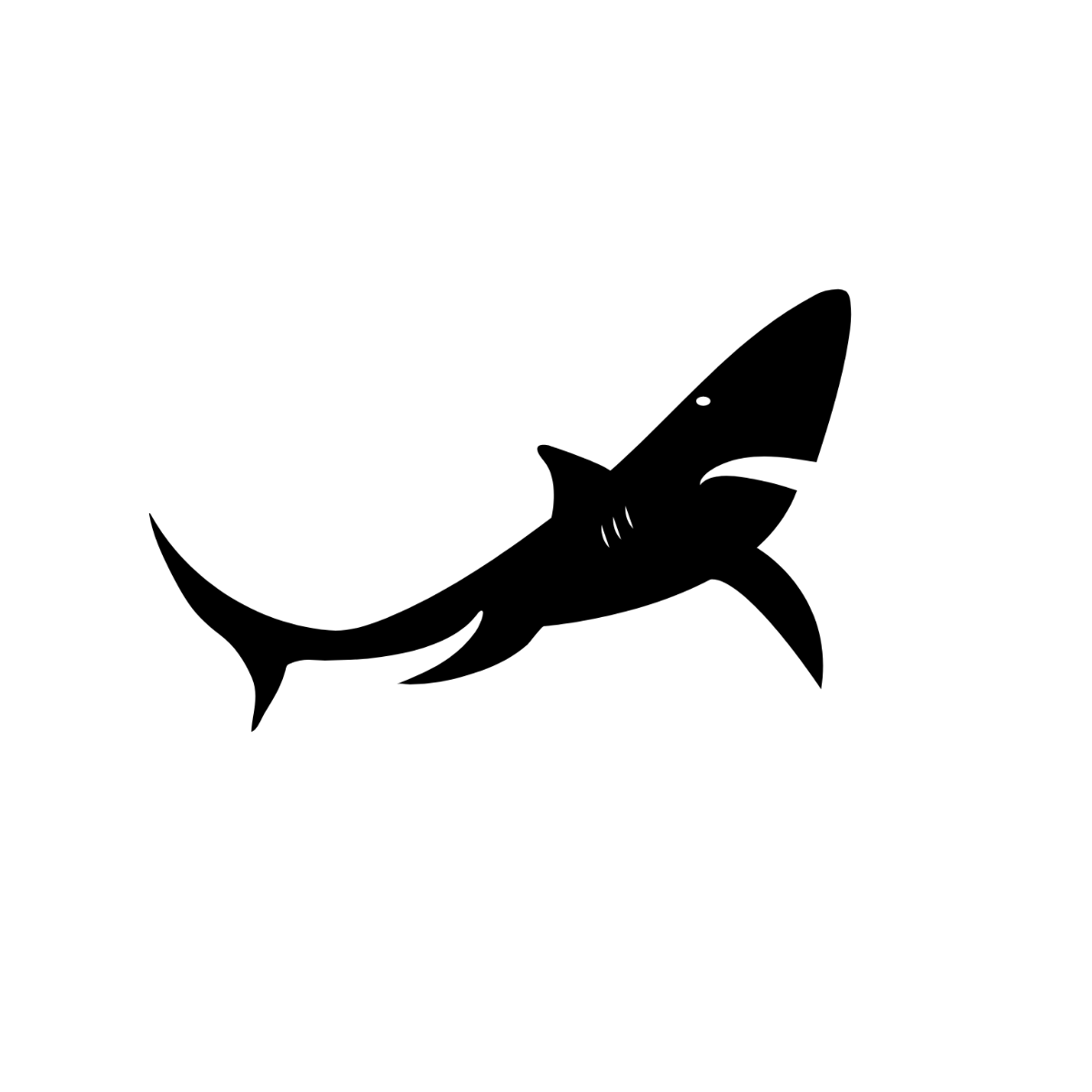 Black Shark Vector Template