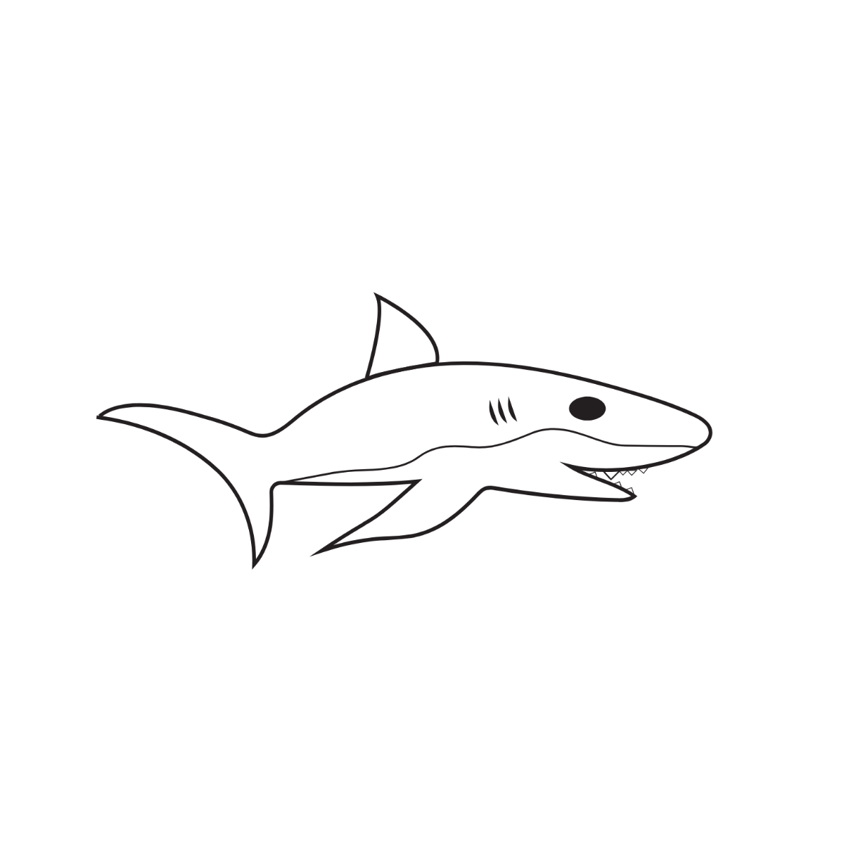Transparent Shark Vector Template