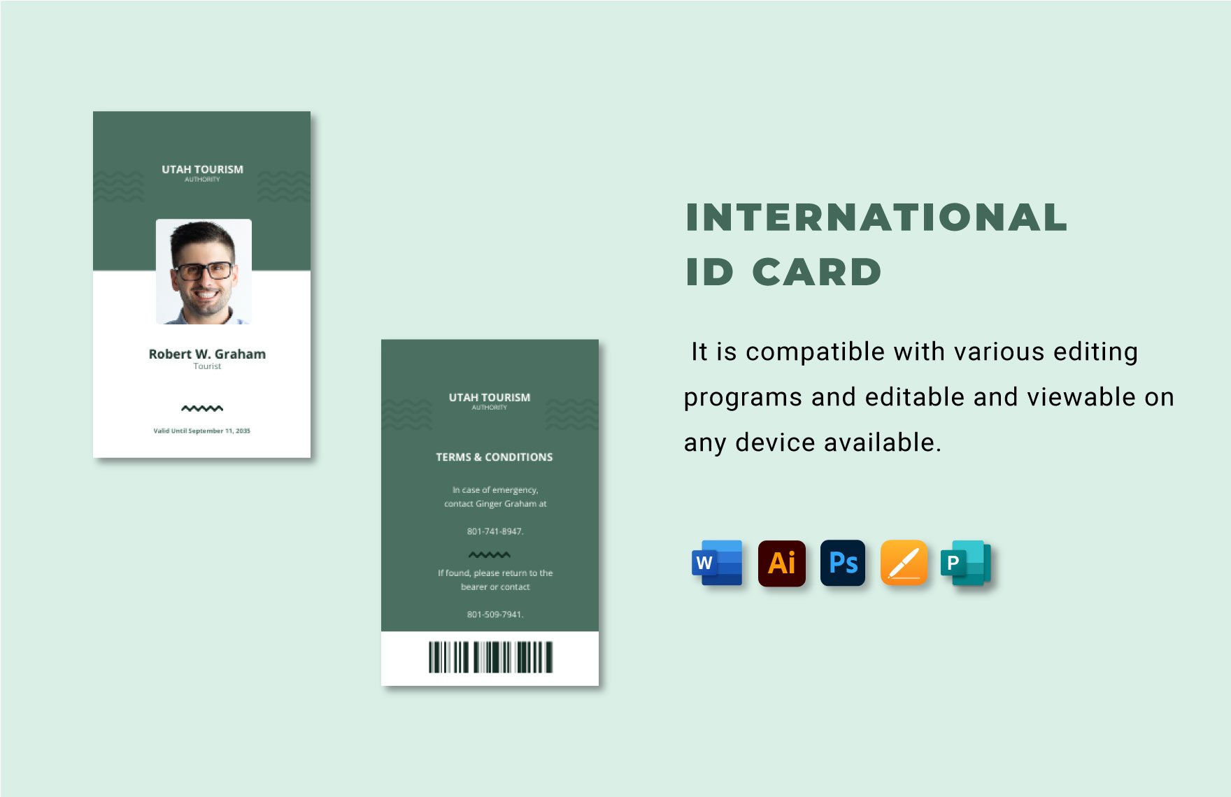 International ID Card Template
