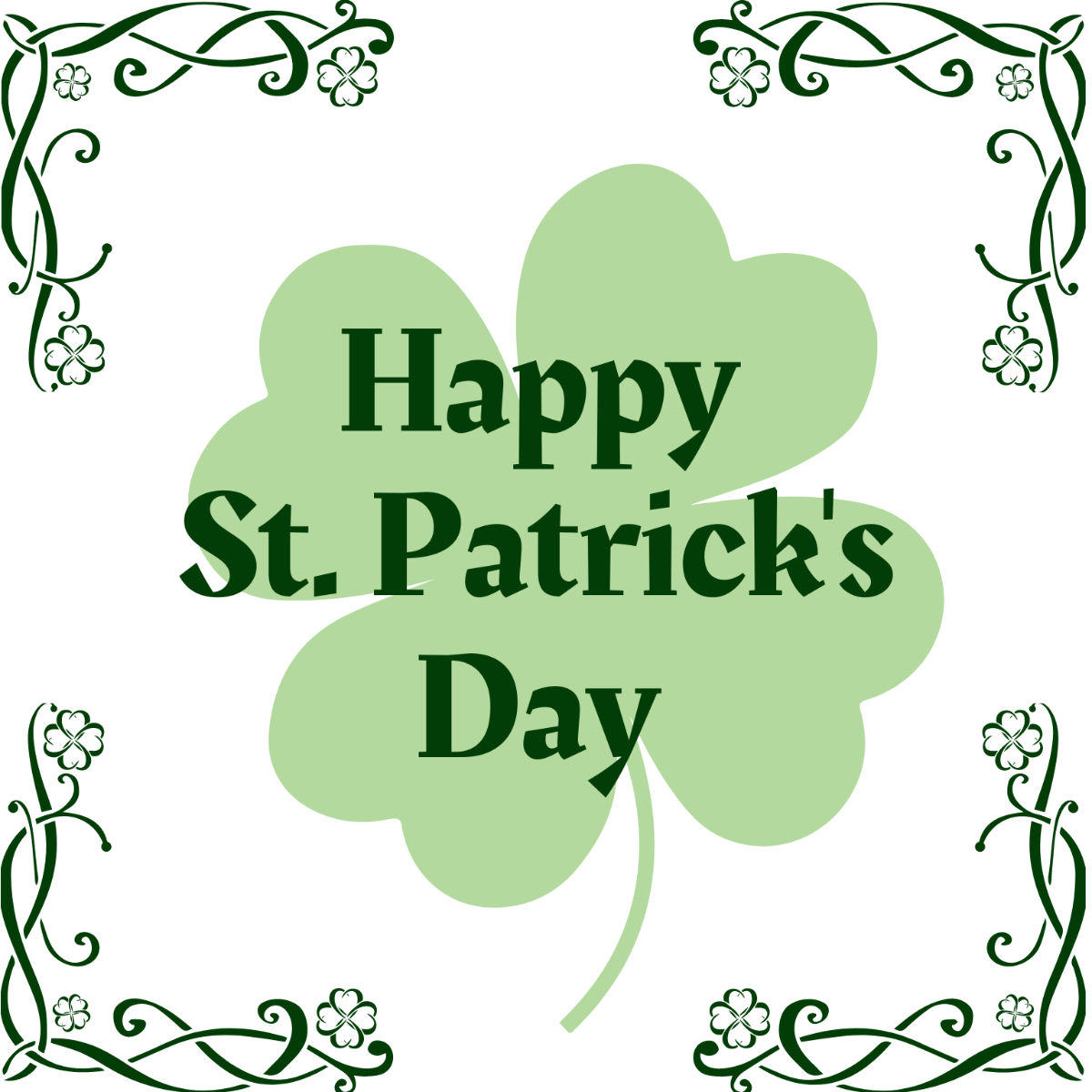 Free Traditional St. Patrick's Day Vector Template