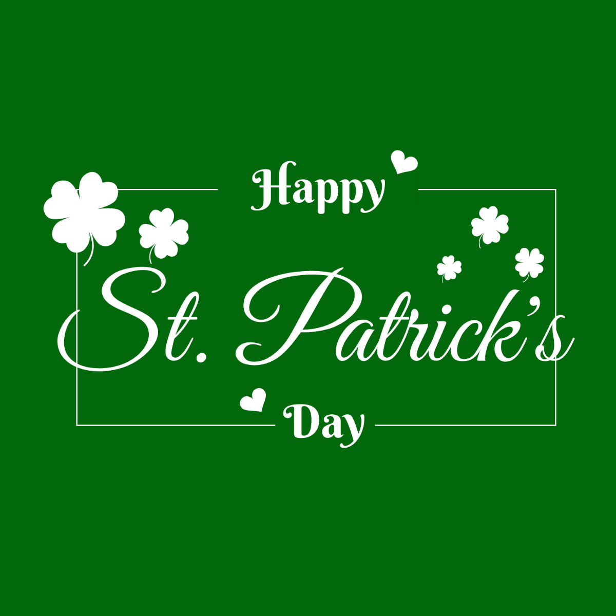 White St. Patrick's Day Vector Template