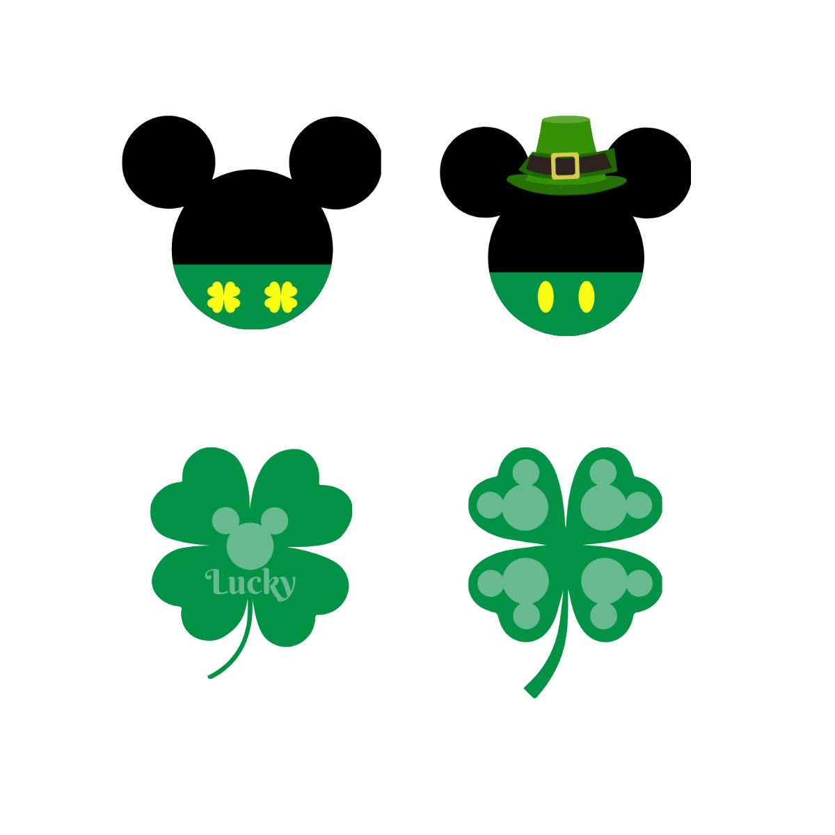 Disney St. Patrick's Day Vector Template