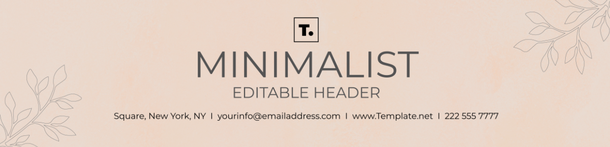 Minimalist Editable Header