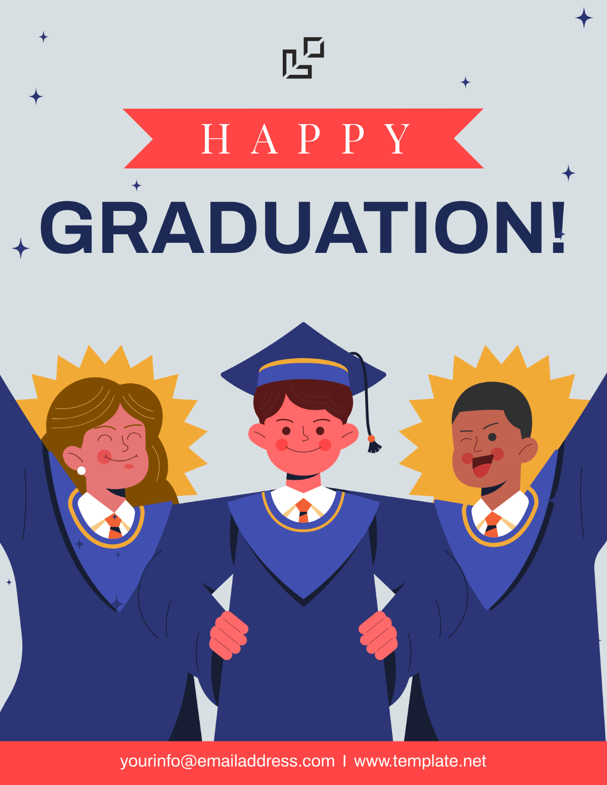 Blank Graduation Flyer Template