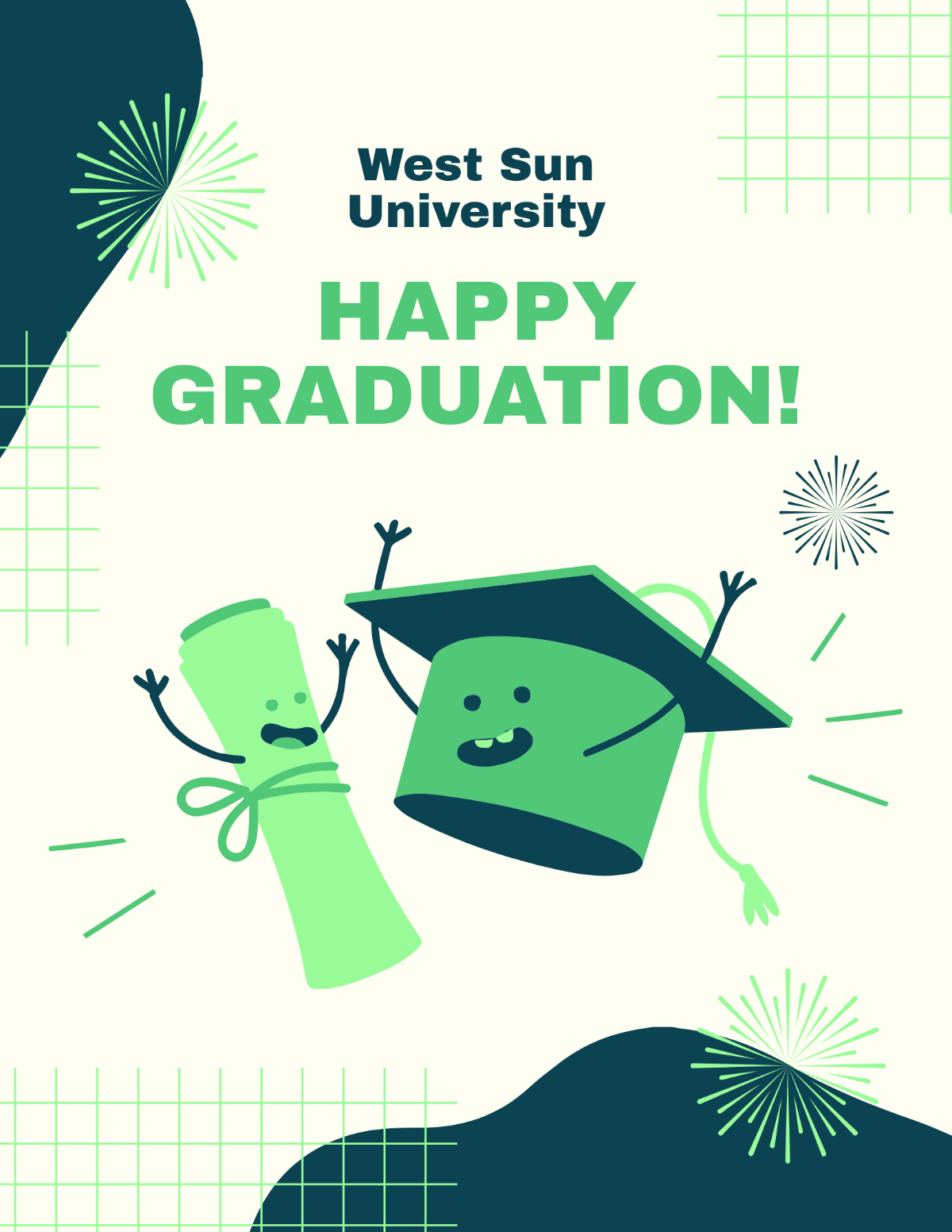 Free Happy Graduation Flyer Template