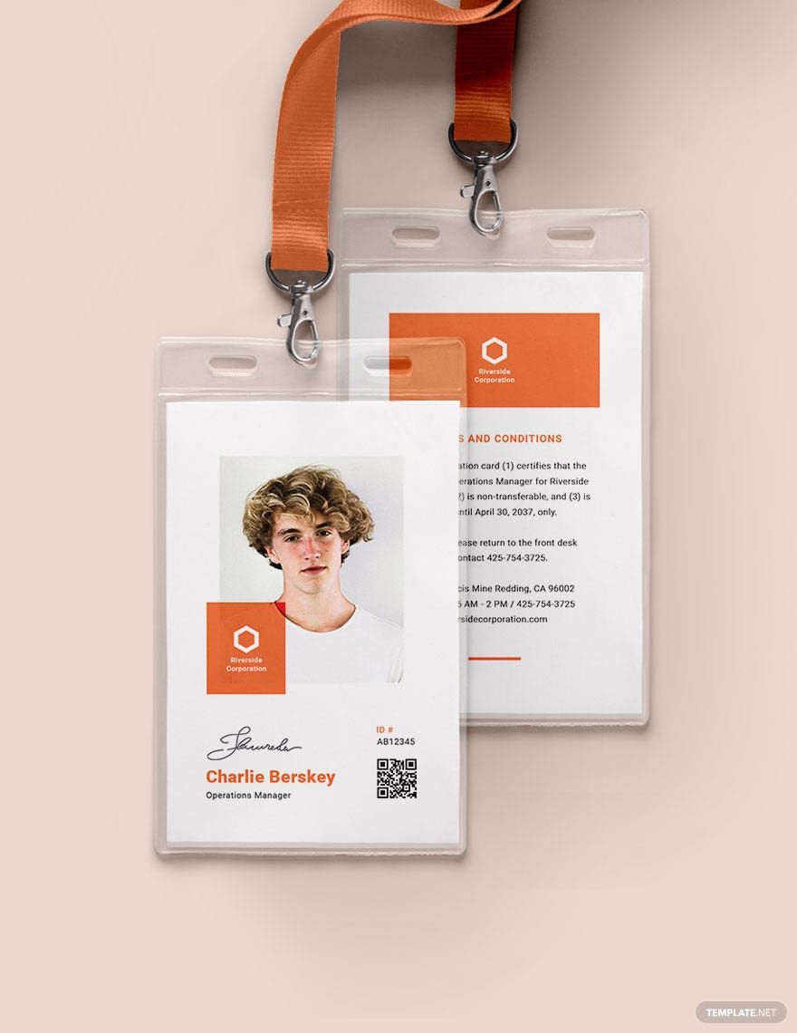 Manager ID Card Template