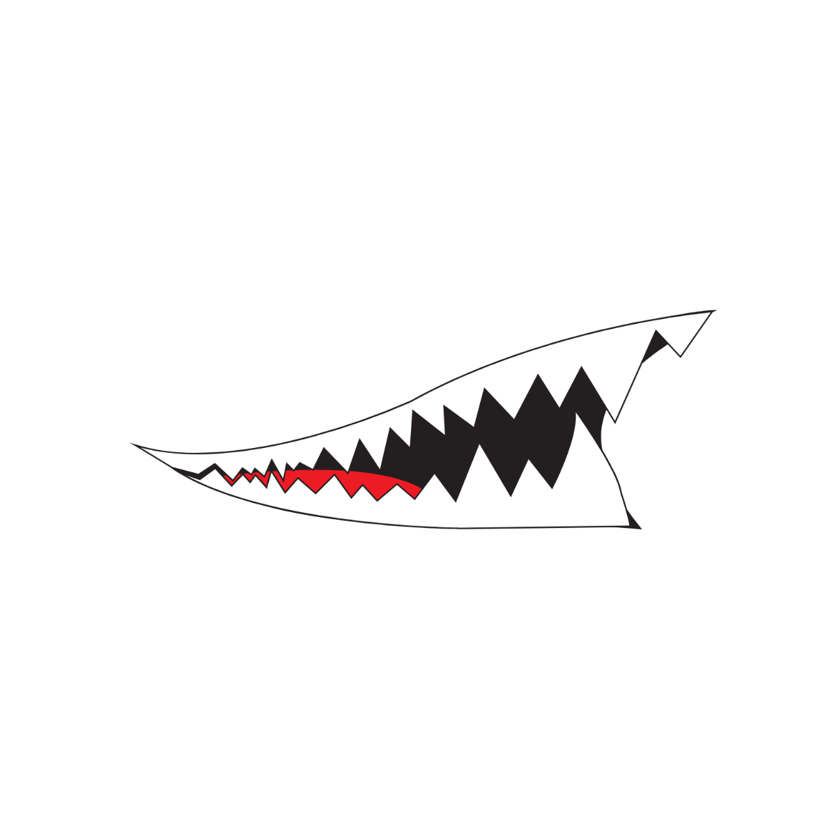 Shark Mouth Vector Template