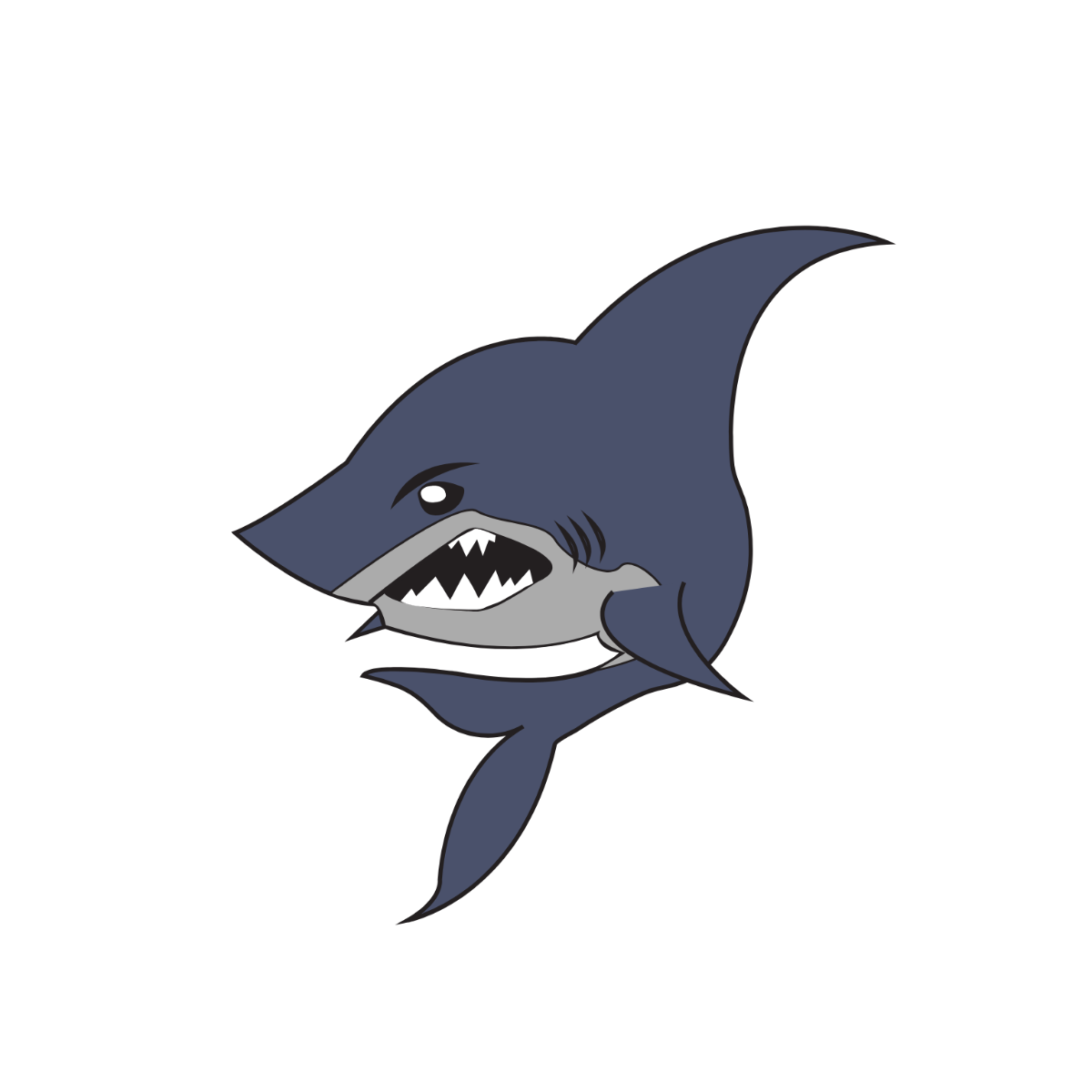 Angry Shark Vector Template
