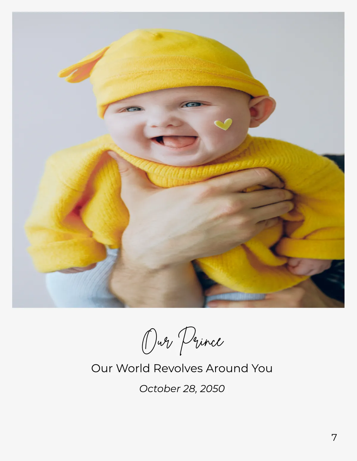 Free Professional Baby Photobook Template to Edit Online