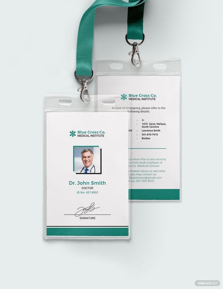 Medical Staff ID Card Template