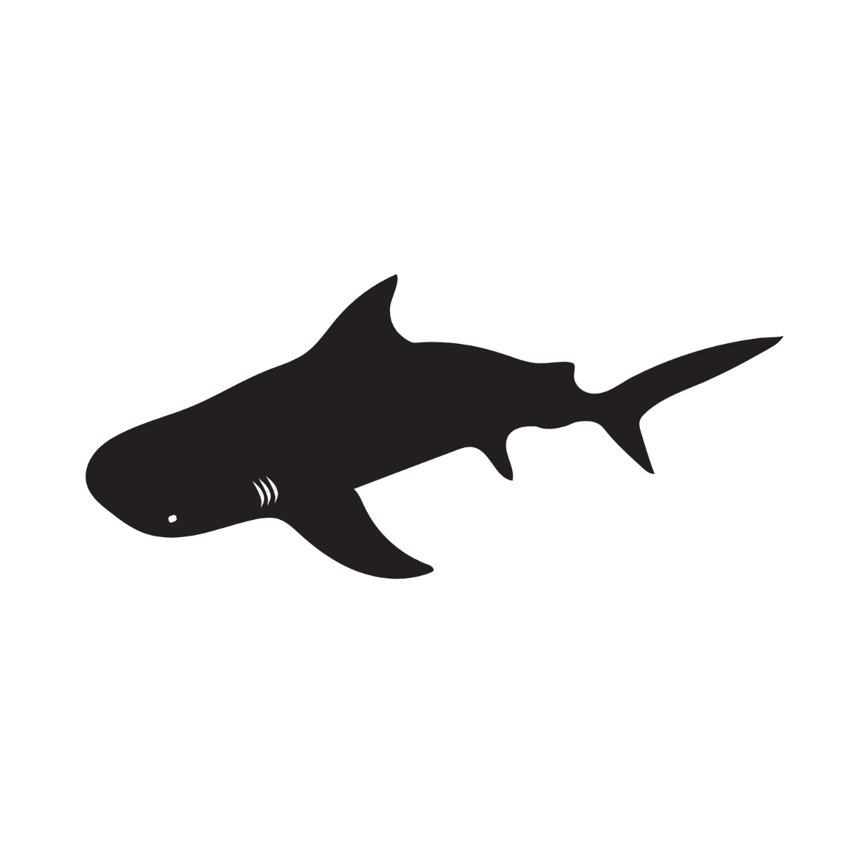 Shark Shape Vector Template
