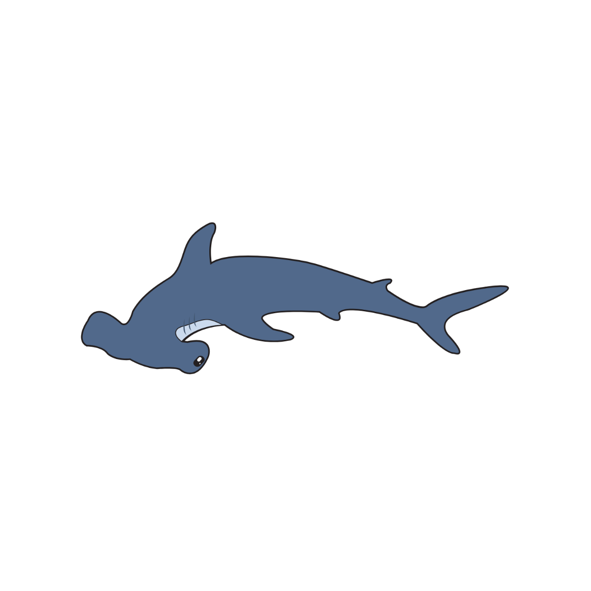 Free Hammerhead Shark Vector Template