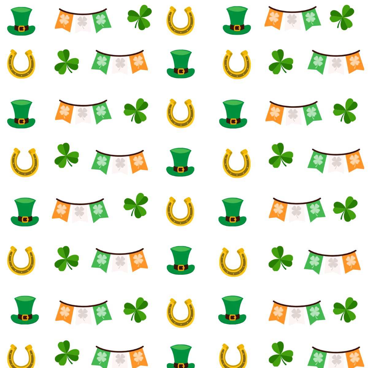 St. Patrick's Day Pattern Vector Template