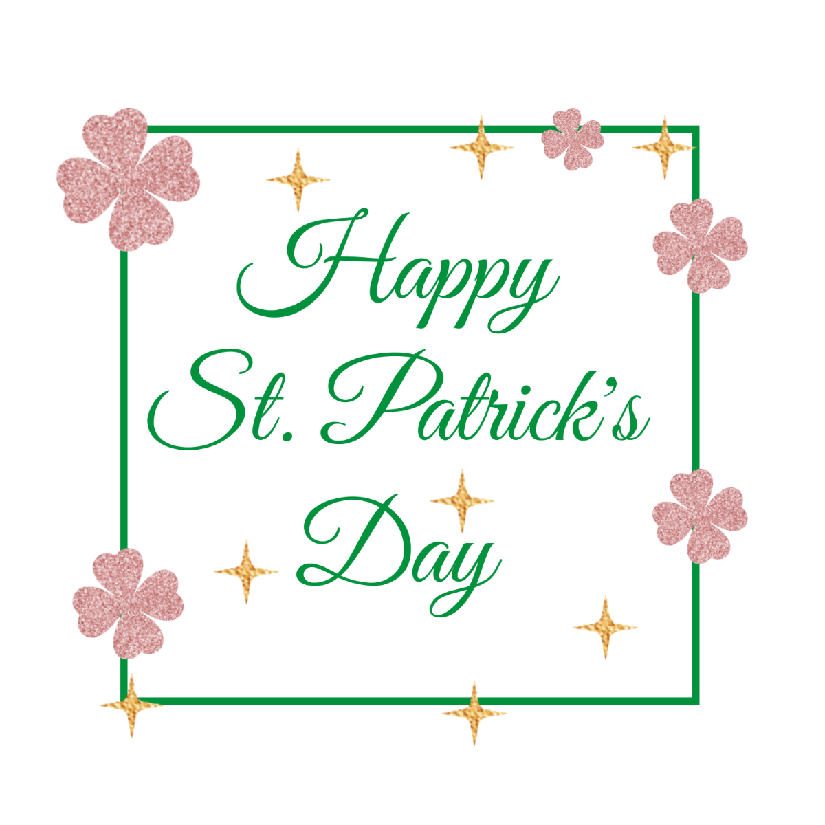 Free Sparkly St. Patrick's Day Vector Template