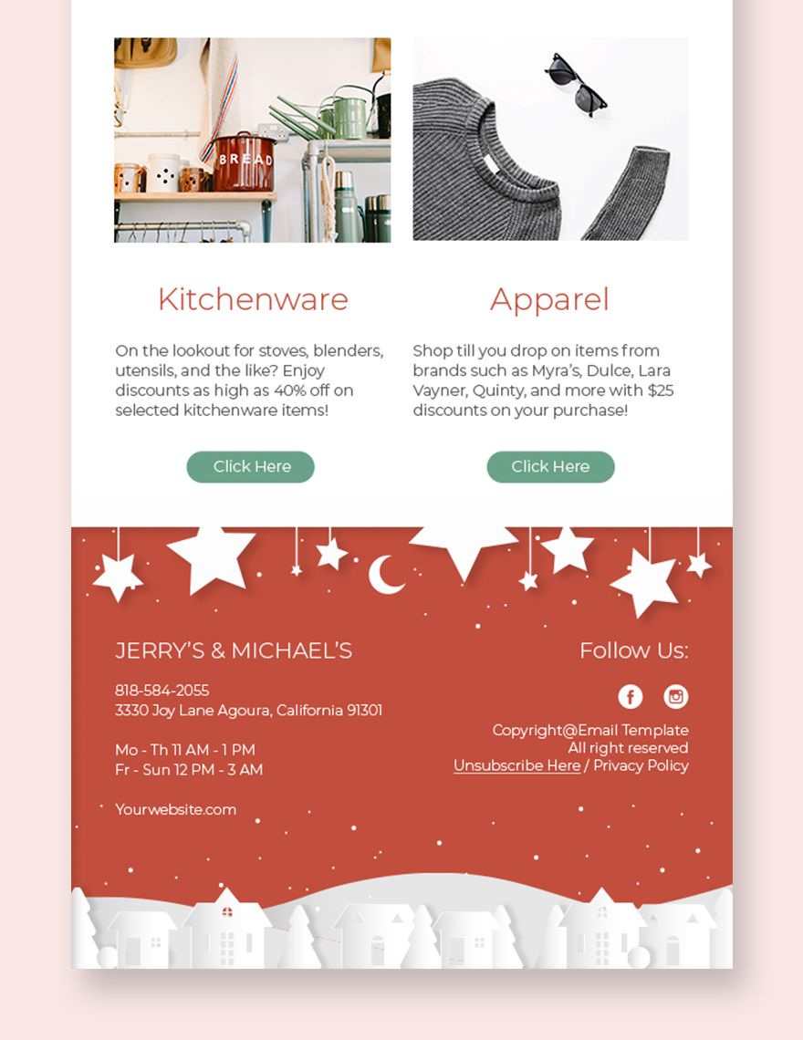 Christmas Sale Newsletter Template