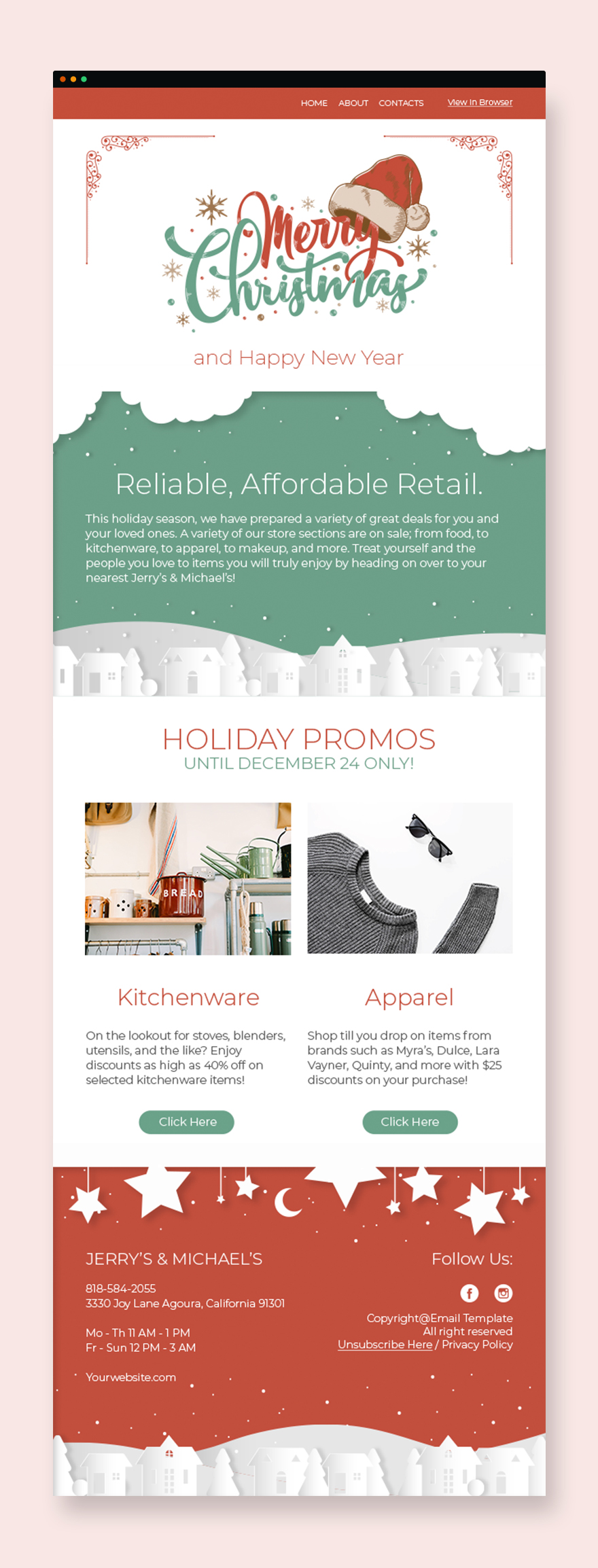 Christmas Sale Newsletter Template
