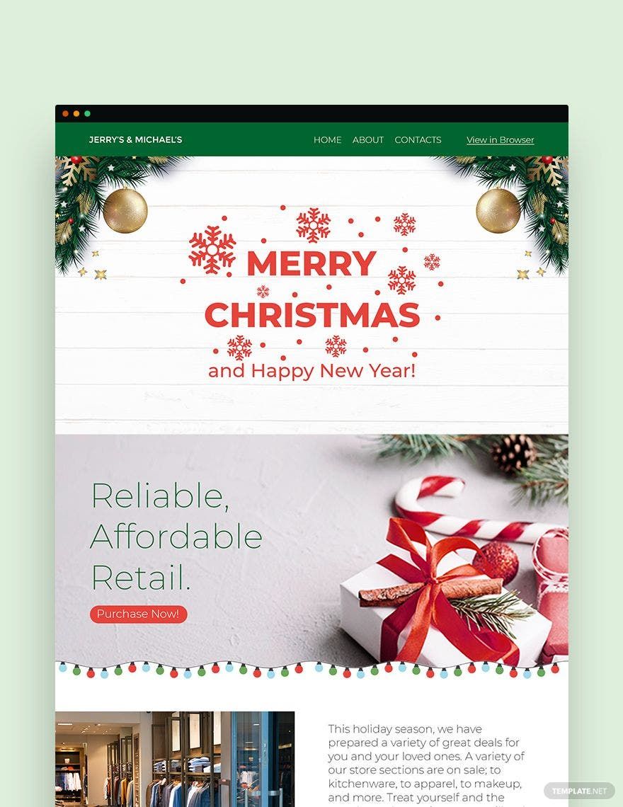 Free Christmas Newsletter Template in Word, PSD, Apple Pages, Publisher, Outlook, HTML5