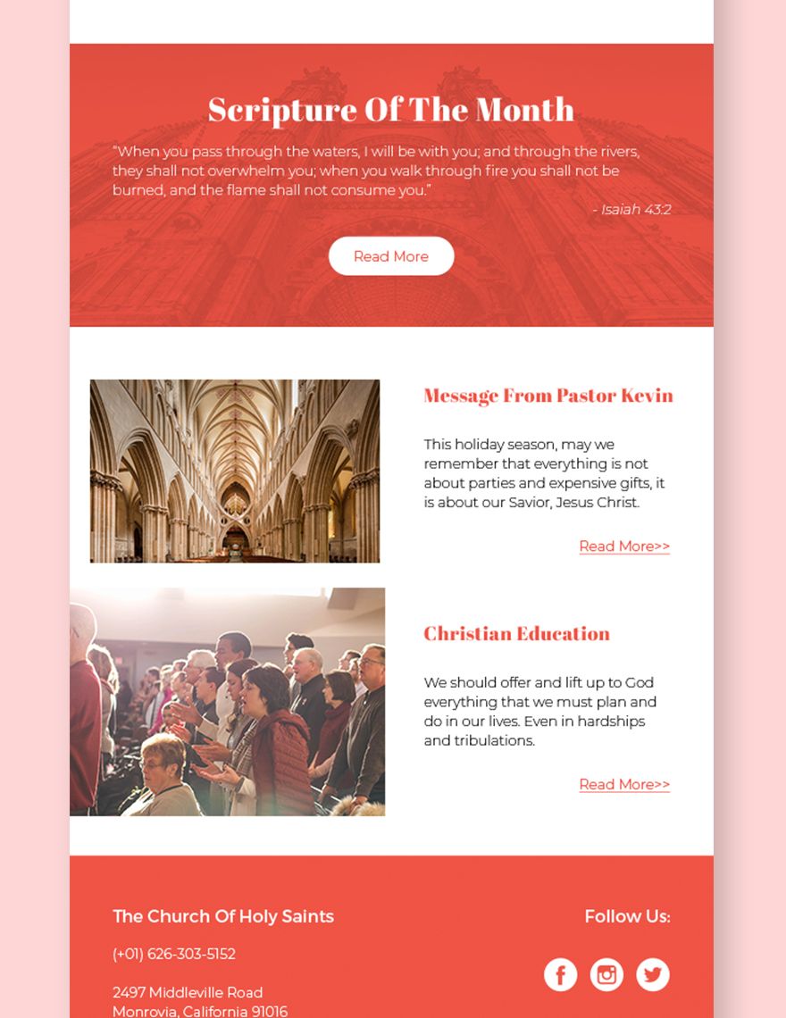 Church Newsletter Editable