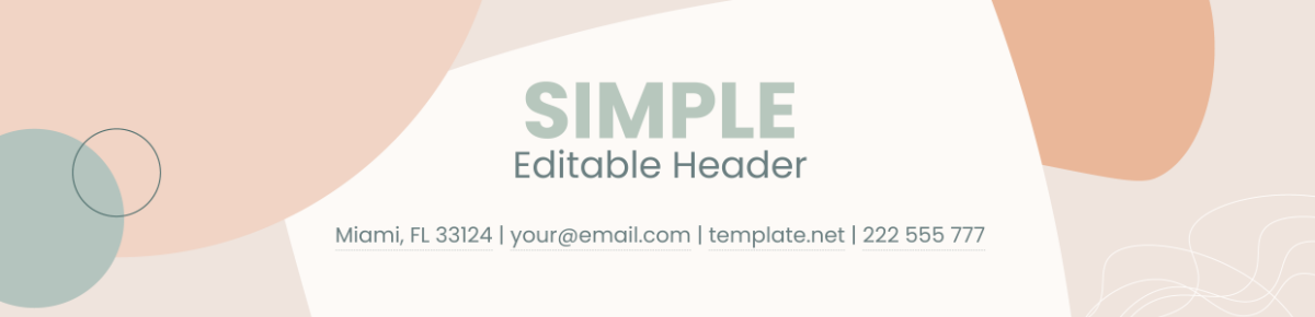 Simple Editable Header Template