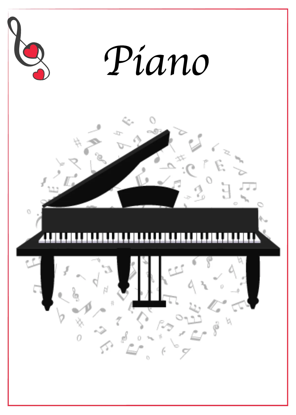 Free Music Instrument Flashcards Template to Edit Online