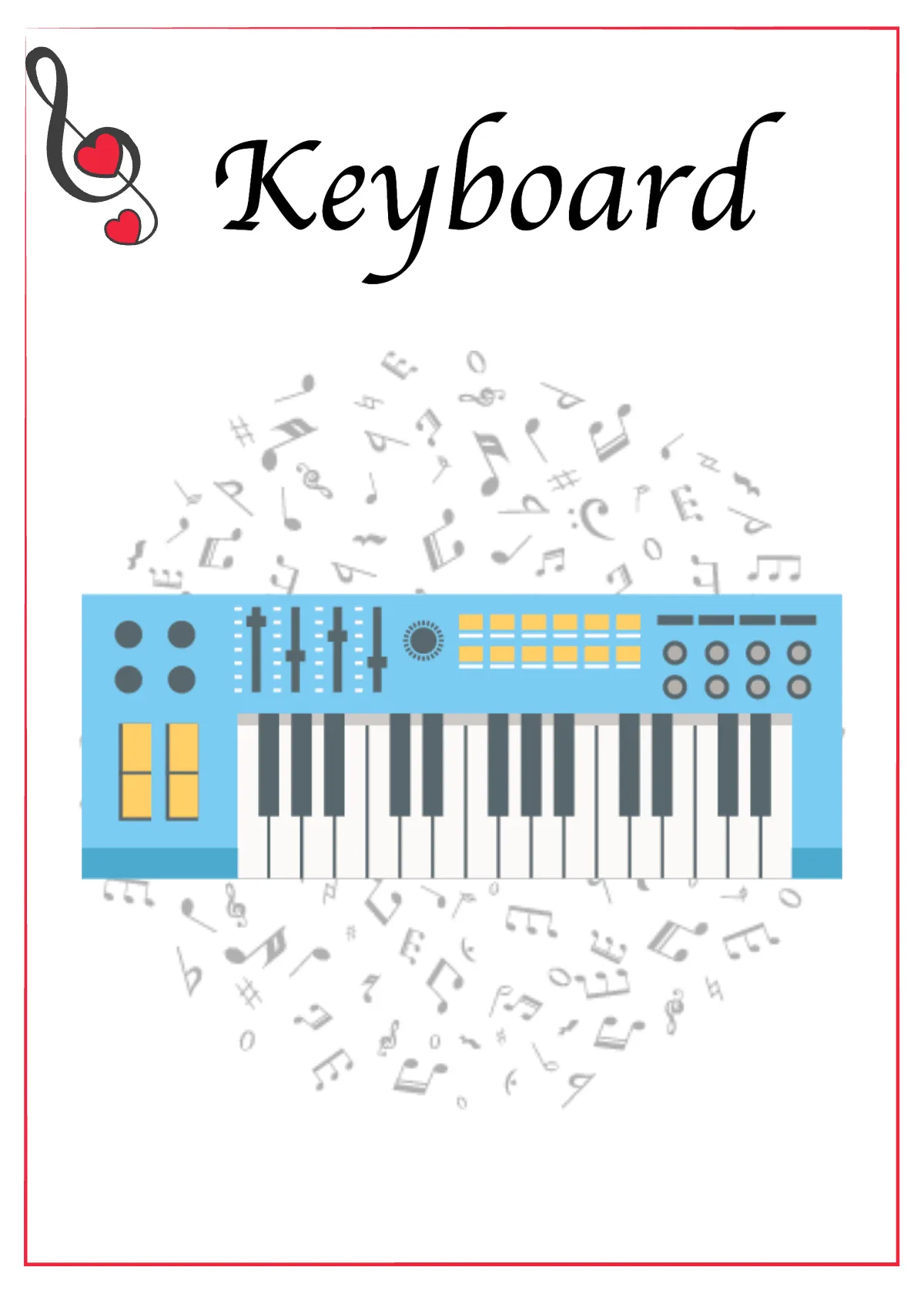 Free Music Instrument Flashcards Template to Edit Online