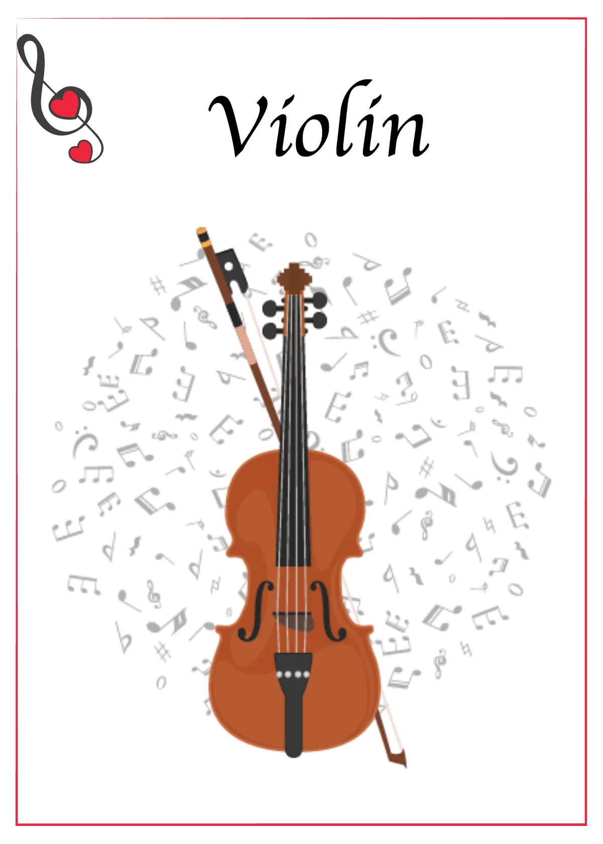 Free Music Instrument Flashcards Template to Edit Online