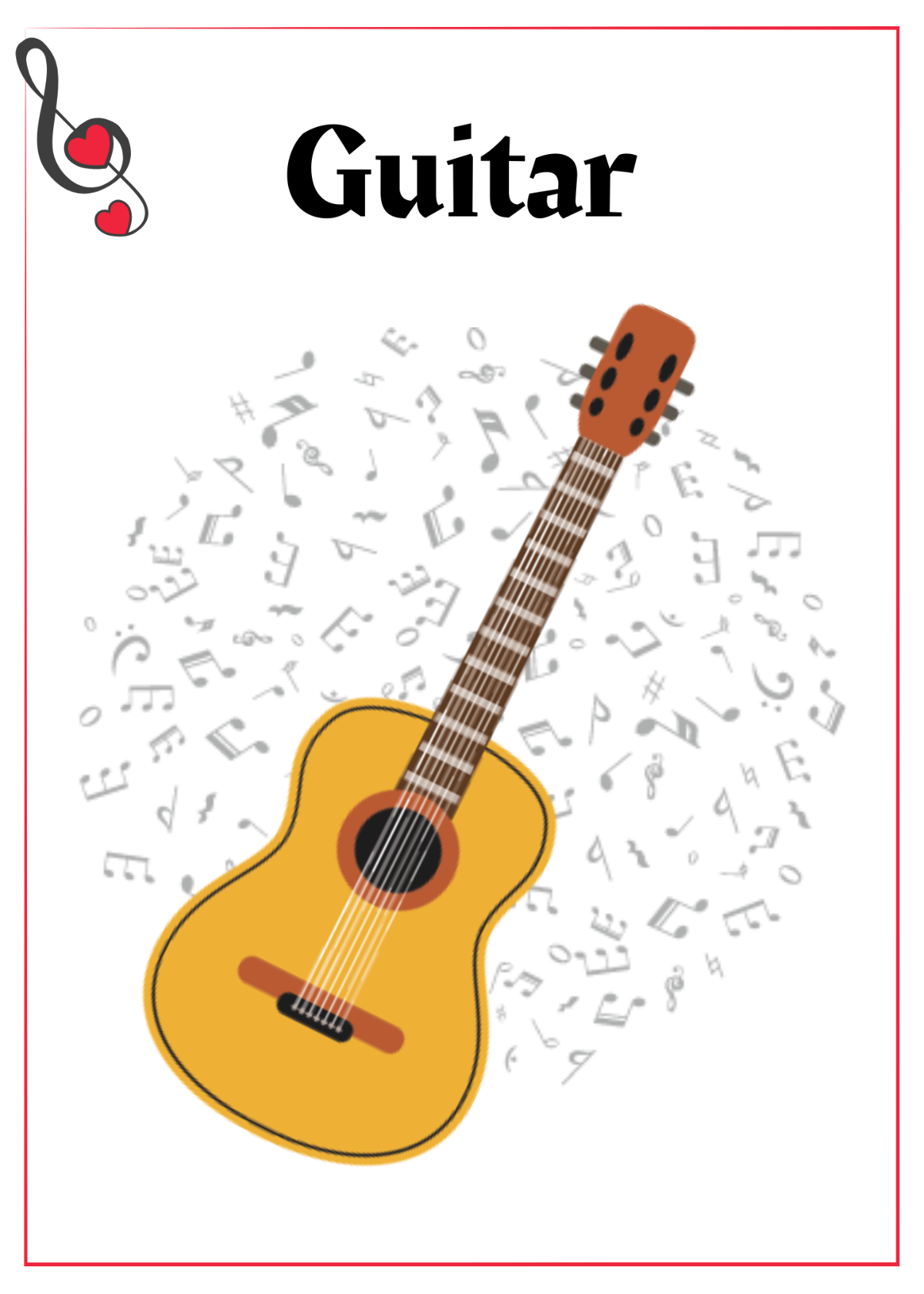 Music Instrument Flashcards Template
