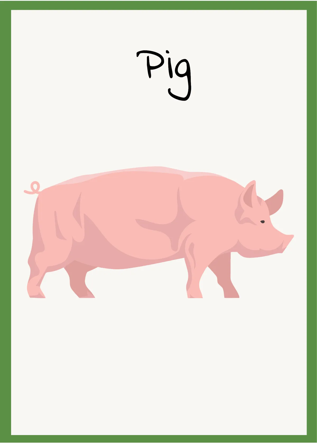 Free Farm Animals Flashcards Template to Edit Online