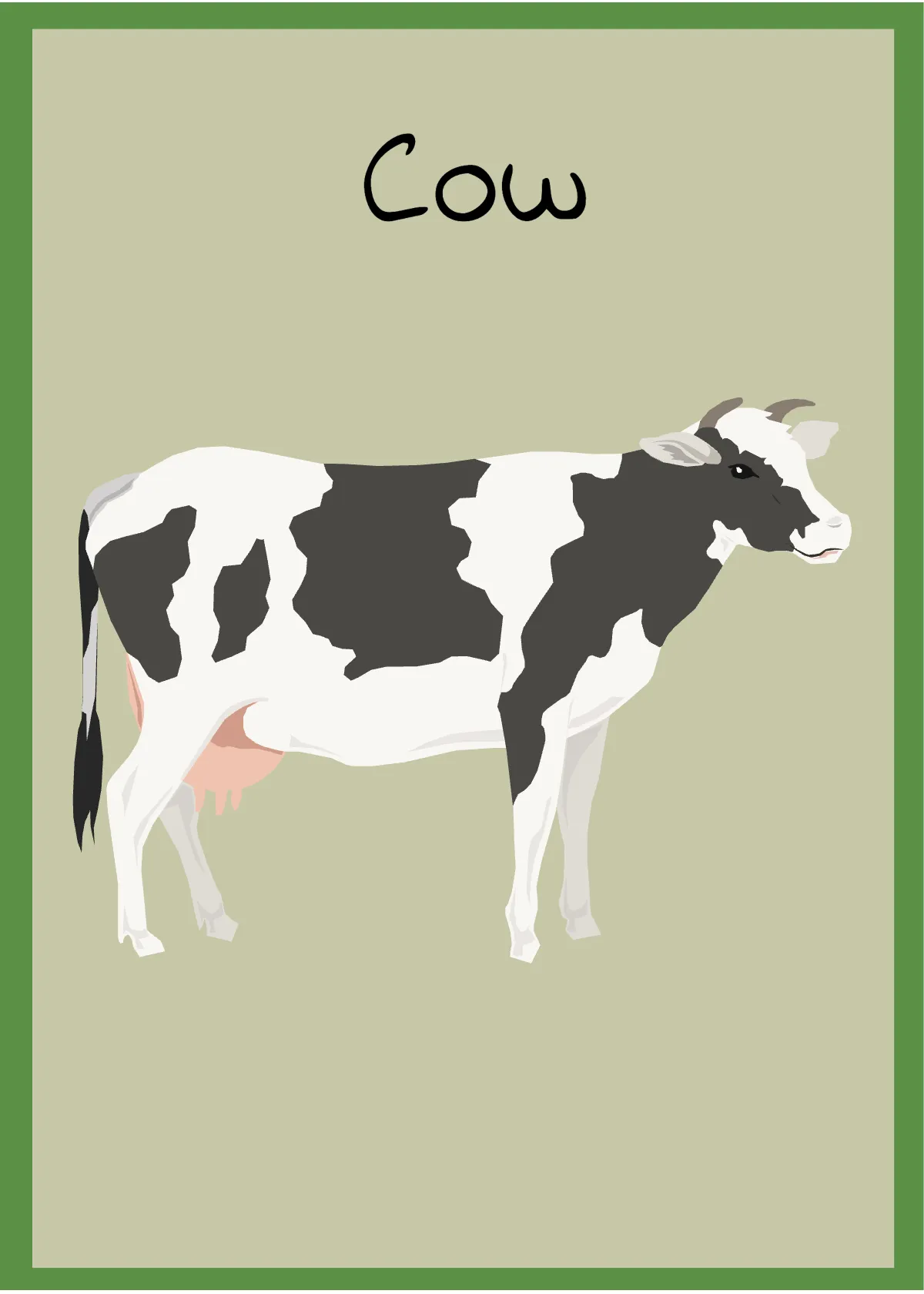 Free Farm Animals Flashcards Template to Edit Online
