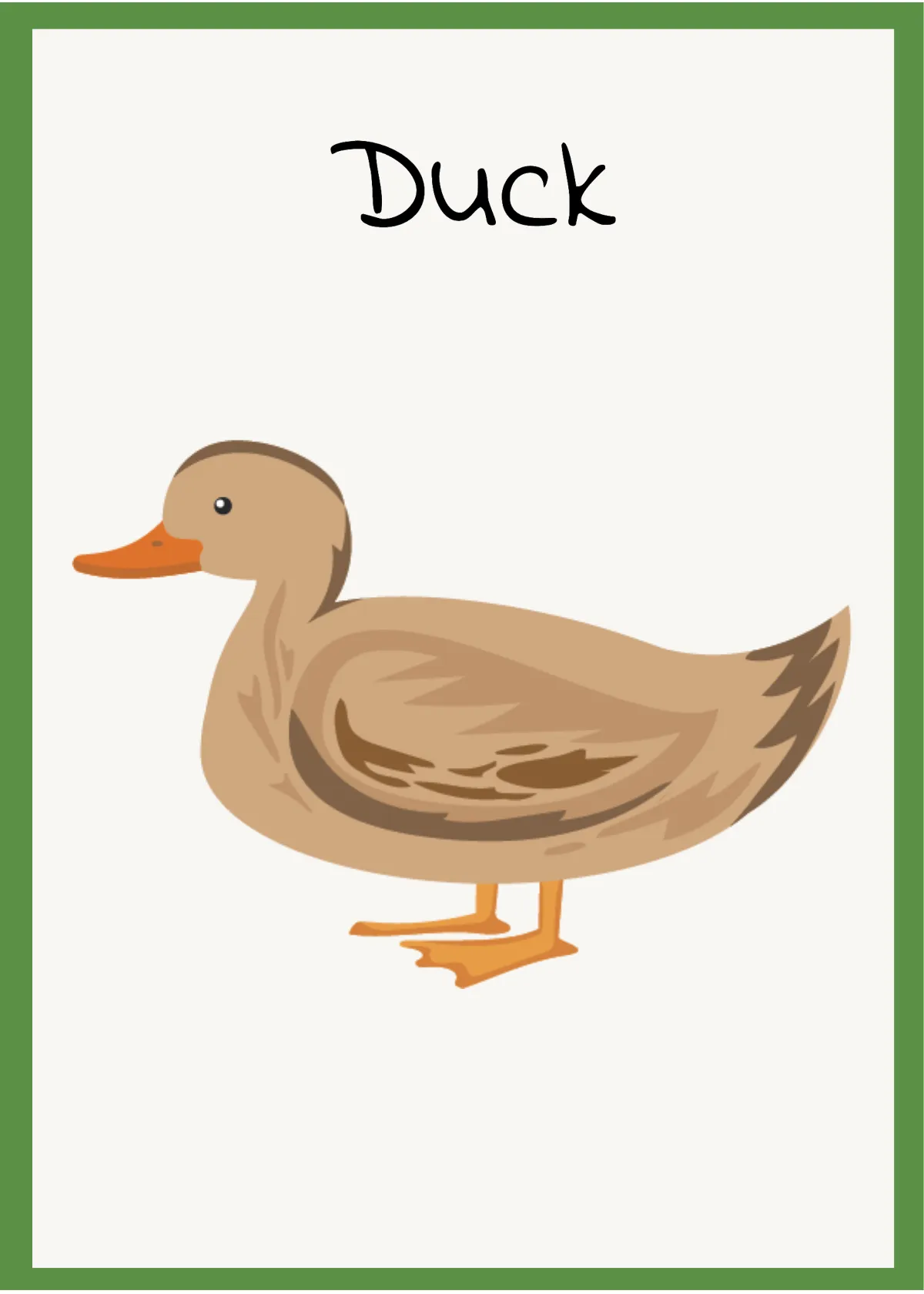 Free Farm Animals Flashcards Template to Edit Online