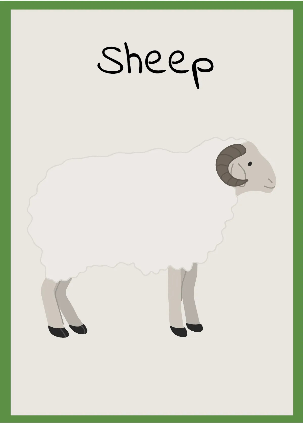 Free Farm Animals Flashcards Template to Edit Online